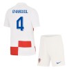 Camiseta de fútbol Croacia Gvardiol 4 Niño 1ª equipación Euro 2024 Camiseta de fútbol Croacia Gvardiol 4 Niño 1ª equipación Euro 2024